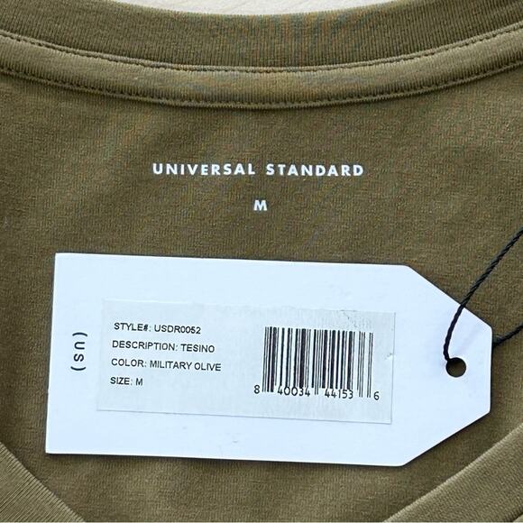 Universal Standard Tesino T-Shirt Dress Women's Size M | 2X Military Olive Knit - Picture 10 of 16